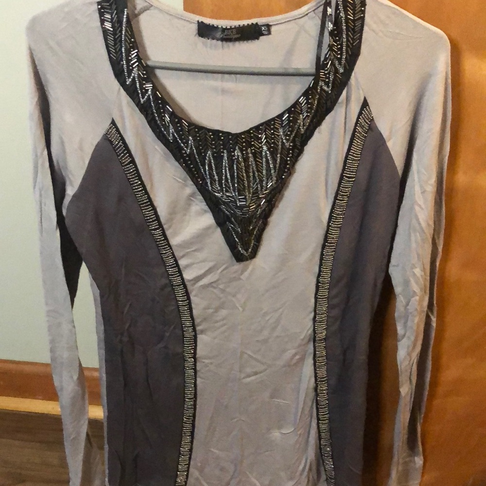 Grey beaded longseeve